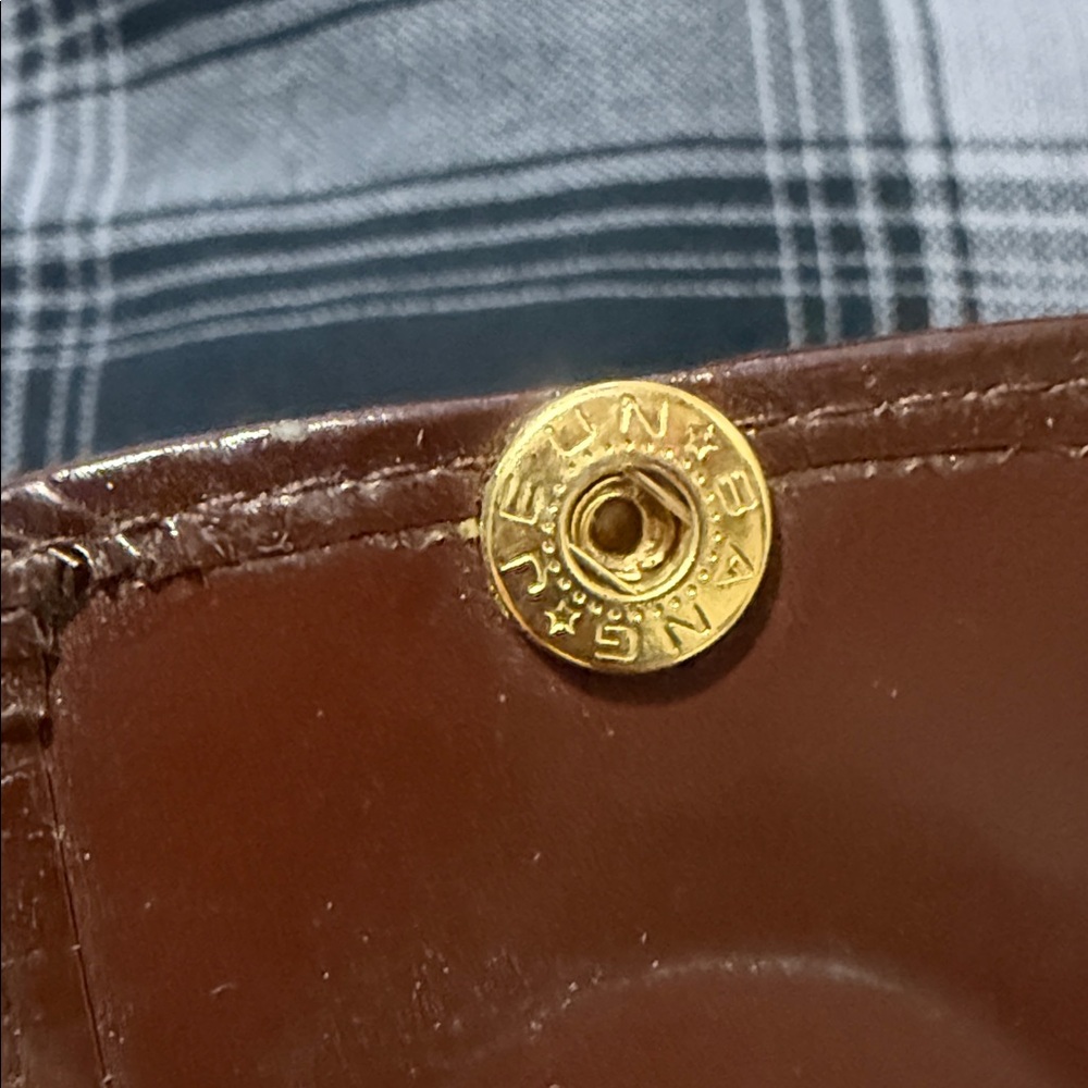 VTG Brown Leather Keychain with Gold Accents Pocket watch - Picture 7 of 8